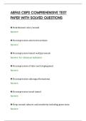 ABFAS CBPS COMPREHENSIVE TEST&NewLine;PAPER WITH SOLVED QUESTIONS