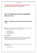 FOUNDATIONS OF HEALTH ASSESSMENT EXAM QUESTIONS WITH &NewLine;DETAILED RATIONALES LATEST EDITION 2026 -2027