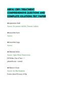 ABFAS CBPS TREATMENT&NewLine;COMPREHENSIVE QUESTIONS AND&NewLine;COMPLETE SOLUTIONS TEST PAPER