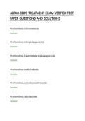 ABFAS CBPS TREATMENT EXAM VERIFIED TEST&NewLine;PAPER QUESTIONS AND SOLUTION