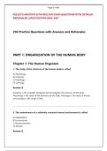 SEELEY'S ANATOMY & PHYSIOLOGY EXAM QUESTIONS WITH DETAILED &NewLine;RATIONALES LATEST EDITION 2026 -2027