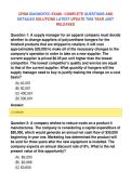 CPSM DIAGNOSTIC EXAM - COMPLETE QUESTIONS AND&NewLine;DETAILED SOLUTIONS LATEST UPDATE THIS YEAR JUST&NewLine;RELEASED