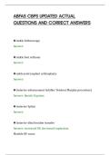ABFAS CBPS UPDATED ACTUAL&NewLine;QUESTIONS AND CORRECT ANSWERS