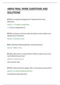 ABFAS FINAL PAPER QUESTIONS AND&NewLine;SOLUTIONS