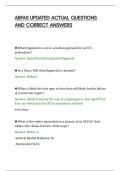 ABFAS UPDATED ACTUAL QUESTIONS&NewLine;AND CORRECT ANSWERS