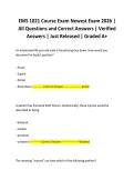 EMS 1021 Course Exam Newest Exam 2026 &vert; All Questions and Correct Answers &vert; Verified Answers &vert; Just Released &vert; Graded A&plus;