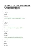 ABG PRACTICE II COMPLETE STUDY GUIDE&NewLine;WITH SOLVED QUESTIONS
