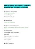 ABIM INTERNAL MEDICINE ITE COMPLETE&NewLine;EXAM REVIEW WITH FULL SOLUTIONS&NewLine;