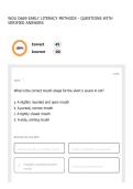 WGU D669 EARLY LITERACY METHODS - QUESTIONS WITH VERIFIED ANSWERS