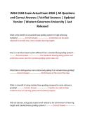WGU D184 Exam Actual Exam 2026 &vert; All Questions and Correct Answers &vert; Verified Answers &vert; Updated Version &vert; Western Governors University &vert; Just Released
