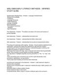 WGU D669 EARLY LITERACY METHODS - VERIFIED STUDY GUIDE