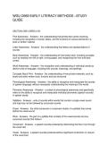 WGU D669 EARLY LITERACY METHODS &ndash;STUDY GUIDE