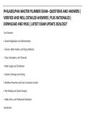 PHILADELPHIA MASTER PLUMBER EXAM&ndash; QUESTIONS AND ANSWERS &vert;&NewLine;VERIFIED AND WELL DETAILED ANSWERS &vert; PLUS RATIONALES &vert;&NewLine;DOWNLOAD AND PASS &vert; LATEST EXAM UPDATE 2026&sol;2027