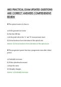 ABO PRACTICAL EXAM UPDATED QUESTIONS&NewLine;AND CORRECT ANSWERS COMPREHENSIVE&NewLine;REVIEW