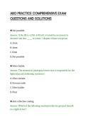 ABO PRACTICE COMPREHENSIVE EXAM&NewLine;QUESTIONS AND SOLUTIONS