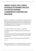 ABRAMS CLINICAL DRUG THERAPY&NewLine;RATIONALES FOR NURSING PRACTICE&NewLine;12TH EDITION FRANDSEN&NewLine;COMPREHENSIVE QUESTIONS AND&NewLine;SOLUTIONS