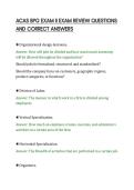 ACAS BPG EXAM II EXAM REVIEW QUESTIONS&NewLine;AND CORRECT ANSWERS