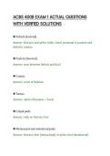 ACBS 400B EXAM 1 ACTUAL QUESTIONS&NewLine;WITH VERIFIED SOLUTIONS