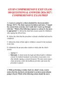 ATI RN COMPREHENSIVE EXIT EXAM&colon;&NewLine;180 QUESTIONS & ANSWERS 2026-2027 &vert;&NewLine;COMPREHENSIVE EXAM PREP