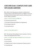 ACBS 400B EXAM 1 COMPLETE STUDY GUIDE&NewLine;WITH SOLVED QUESTIONS