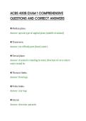 ACBS 400B EXAM 1 COMPREHENSIVE&NewLine;QUESTIONS AND CORRECT ANSWERS