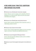 ACBS 400B EXAM 1 PRACTICE QUESTIONS&NewLine;AND DETAILED SOLUTIONS