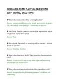 ACBS 400B EXAM 2 ACTUAL QUESTIONS&NewLine;WITH VERIFIED SOLUTIONS