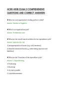 ACBS 400B EXAM 2 COMPREHENSIVE&NewLine;QUESTIONS AND CORRECT ANSWERS