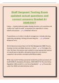 Staff Sergeant Testing Exam&NewLine;updated actual questions and&NewLine;correct answers Graded A&plus;&NewLine;2026&sol;2027&NewLine;Using----&comma; transformational leaders display charisma&comma; act as positive role&NewLine;modles and "walk the walk" to represent the organiation's val