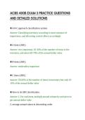 ACBS 400B EXAM 3 PRACTICE QUESTIONS&NewLine;AND DETAILED SOLUTIONS
