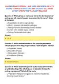 NSG 3450 EXAM 2 VERSION 1 AND 2&sol;NSG 3450 MENTAL HEALTH&NewLine;EXAM 2 - COMPLETE QUESTIONS AND DETAILED SOLUTIONS&NewLine;LATEST UPDATE THIS YEAR JUST RELEASED
