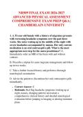 NR509 FINAL EXAM 2026-2027&NewLine;ADVANCED PHYSICAL ASSESSMENT&NewLine;COMPREHENSIVE EXAM PREP Q&A &vert;&NewLine;CHAMBERLAIN UNIVERSITY