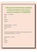 Tdcj exam review Exam updated&NewLine;actual questions and correct&NewLine;answers Graded A&plus; 2026&sol;2027 