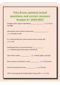 Tdcj Exam updated actual&NewLine;questions and correct answers&NewLine;Graded A&plus; 2026&sol;2027&NewLine;Emergency key rings are identified by &lowbar;&lowbar;&lowbar;&lowbar;&lowbar;&lowbar;&lowbar;&lowbar;&lowbar;&lowbar;&lowbar;&lowbar;&lowbar;&lowbar;&lowbar; - Touch&NewLine;and sight&NewLine;Cell searches must be done at least every &lowbar;&lowbar;&lowbar;&lowbar;&lowbar;&lowbar;&lowbar;&lowbar;&lowbar;&lowbar;&lowbar;&lowbar;&lowbar;&lowbar;&lowbar;&lowbar;&lowbar;&lowbar; -&NewLine; Calendar month&NewLine;It's a state ja