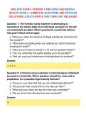 NSG 3450 EXAM 4 VERSION 1 AND 2&sol;NSG 3450 MENTAL&NewLine;HEALTH EXAM 4 - COMPLETE QUESTIONS AND DETAILED&NewLine;SOLUTIONS LATEST UPDATE THIS YEAR JUST RELEASED