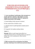 NURS 5220 ADVANCED HEALTH&NewLine;ASSESSMENT FINAL EXAM 2026-2027&NewLine;COMPREHENSIVE EXAM PREP Q&A &vert;&NewLine;UTA