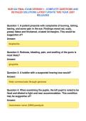 NUR 634 FINAL EXAM VERSION 1 - COMPLETE QUESTIONS AND&NewLine;DETAILED SOLUTIONS LATEST UPDATE THIS YEAR JUST&NewLine;RELEASED