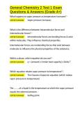General Chemistry 2 Test 1 Exam Questions & Answers &lpar;Grade A&plus;&rpar;&period;docx&NewLine;&NewLine;