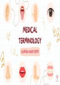 HUMAN ANATOMY - MEDICAL TERMINOLOGY