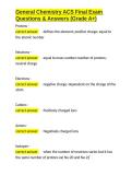 General Chemistry ACS Final Exam Questions & Answers &lpar;Grade A&plus;&rpar;&period;docx&NewLine;&NewLine;