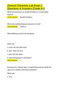 General Chemistry Chapter 1 Exam Questions & Answers &lpar;Grade A&plus;&rpar;&period;docx&NewLine;&NewLine;
