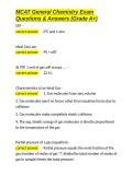 MCAT General Chemistry Exam Questions & Answers &lpar;Grade A&plus;&rpar;&period;docx&NewLine;&NewLine;