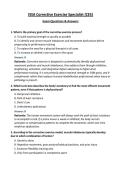 ISSA Corrective Exercise Specialist &lpar;CES&rpar; Exam Questions & Answers&vert; 2027