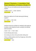General Chemistry 1 Cumulative Final Exam Questions & Answers &lpar;Grade A&plus;&rpar;&period;docx&NewLine;&NewLine;