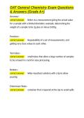 GENERAL CHEMISTRY Exam Bundle With 100&percnt; Correct Answers 2025