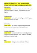 General Chemistry Mid Term Review Exam Questions & Answers &lpar;Grade A&plus;&rpar;&period;docx&NewLine;&NewLine;