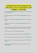 Certified Pennsylvania Evaluator Exam &NewLine;UPDATED ACTUAL QUESTIONS AND &NewLine;CORRECT ANSWERS