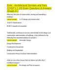 ExAc - Architectural Services and Fees &lpar;CHOP 2&period;1&period;10&rpar; Exam Questions & Answers &lpar;Grade A&plus;&rpar;&period;docx&NewLine;&NewLine;