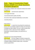 ExAc - Types of Construction Project Delivery &lpar;CHOP 2&period;3&period;2 &rpar; Exam Questions & Answers &lpar;Grade A&plus;&rpar;&period;docx&NewLine;&NewLine;