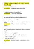 AC Level 1 Exam Questions & Answers &lpar;Grade A&plus;&rpar;&period;docx&NewLine;&NewLine;
